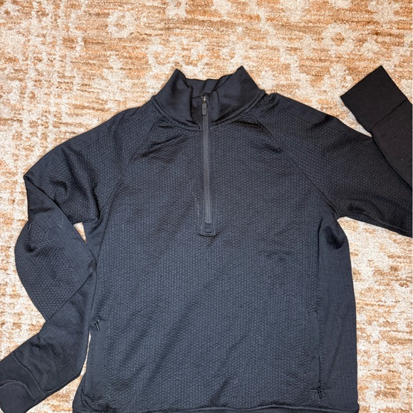 Lululemon Athletica Black Engineered Warmth Half Zip Size 10🖤🖤🖤 - Picture 3 of 5